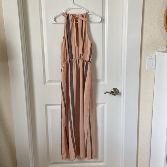 Cloth & Stone Womens Woven Striped Halter Maxi Dress Size XS - Picture 7 of 8